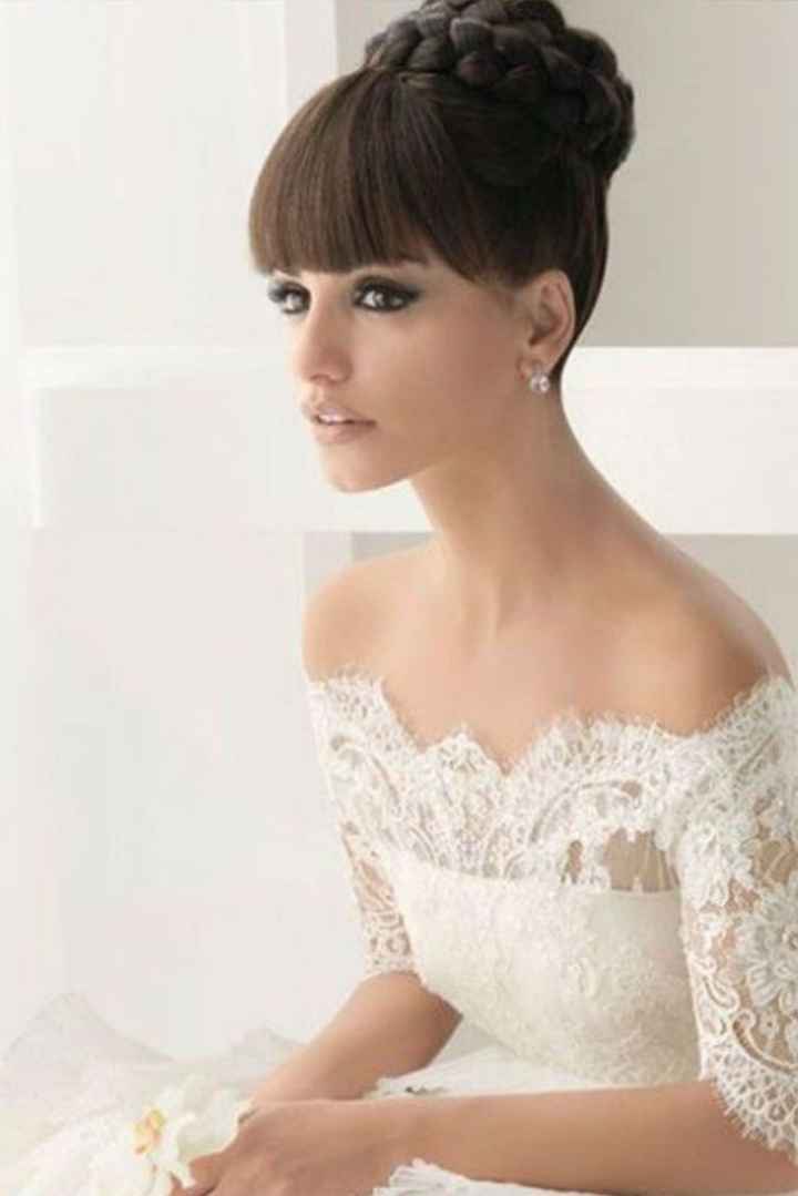 Exemples de coiffures de mariée avec frange - 2