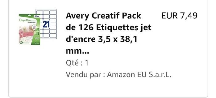 Etiquettes autocollantes destinataires 1
