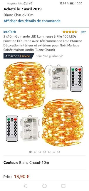 Guirlande lumineuse avec pile pour tenture 3