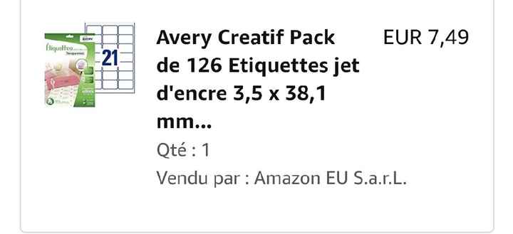 Etiquettes autocollantes destinataires - 1