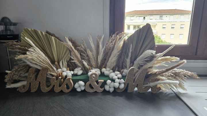 Centre de table des mariés - 1