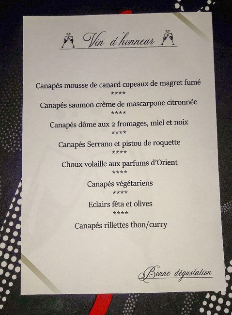 Menu fait maison - 1