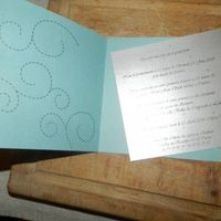 Intérieur de nos faire part de mariage 