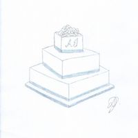 Voila le croquit de notre wedding cake :D