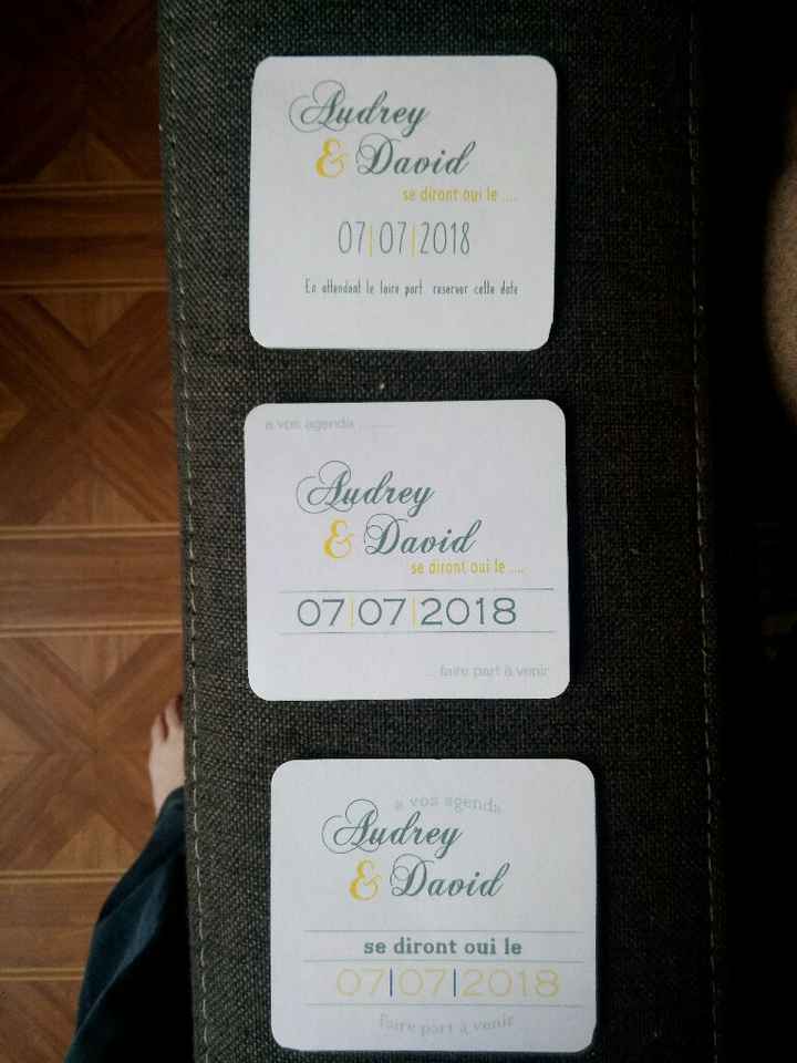 Petit budget  : "save thé date" première essai. - 1