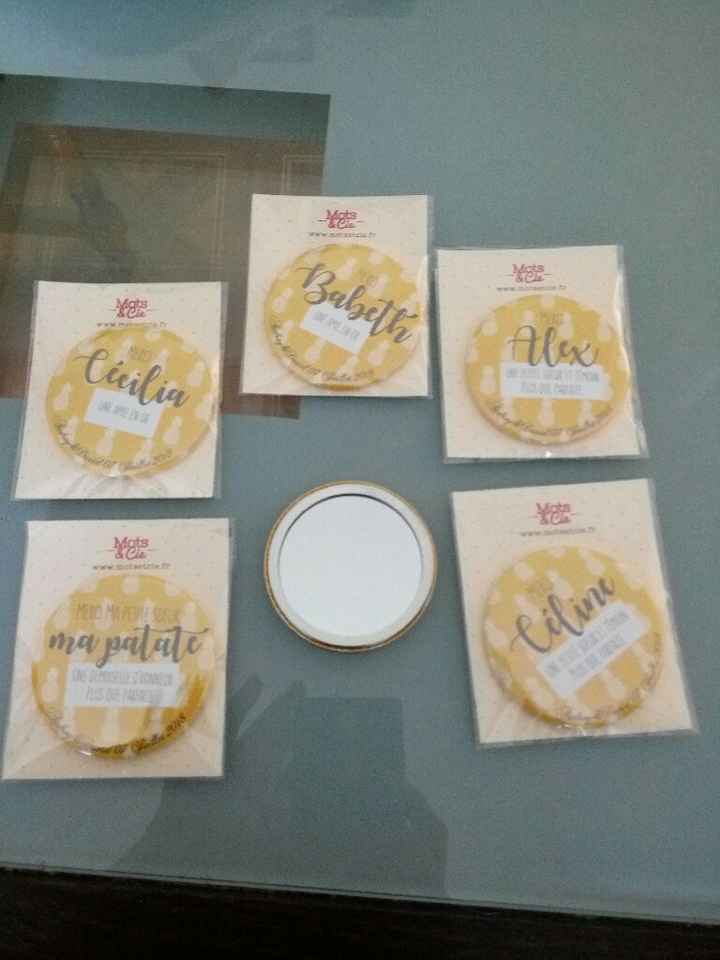 Mes miroir personnalisée pour témoin et amis proches. - 2