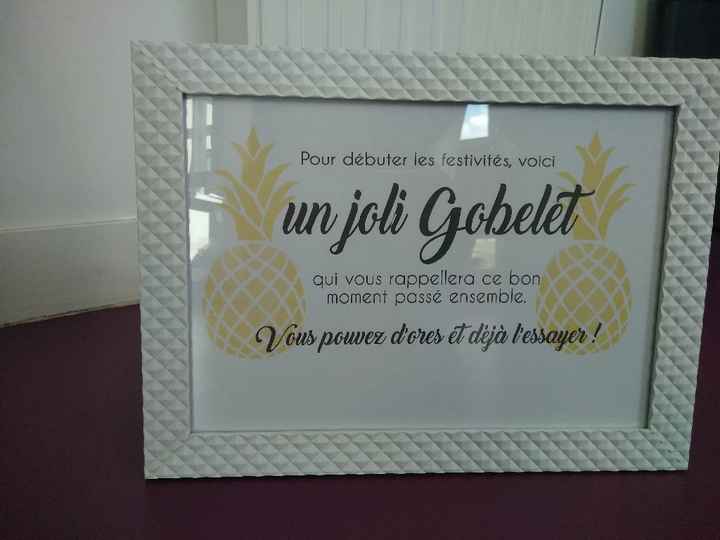 Mon panneau bienvenue et cadre gobelets - 2