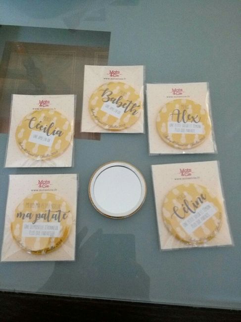 Mes miroir personnalisée pour témoin et amis proches. - 2