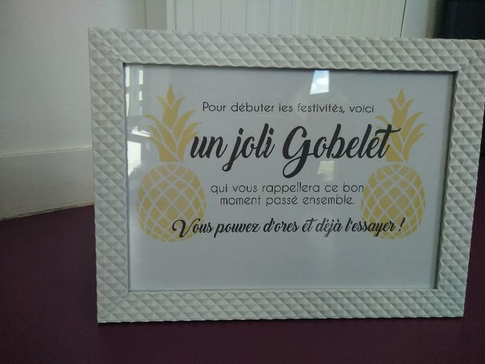 Mon panneau bienvenue et cadre gobelets - 2