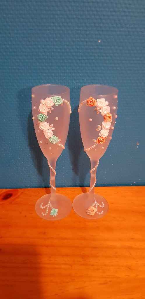 Mes fabrications " futées a champagne mariés et temoin - 5