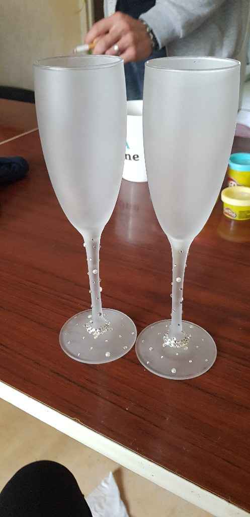 Mes fabrications " futées a champagne mariés et temoin - 7