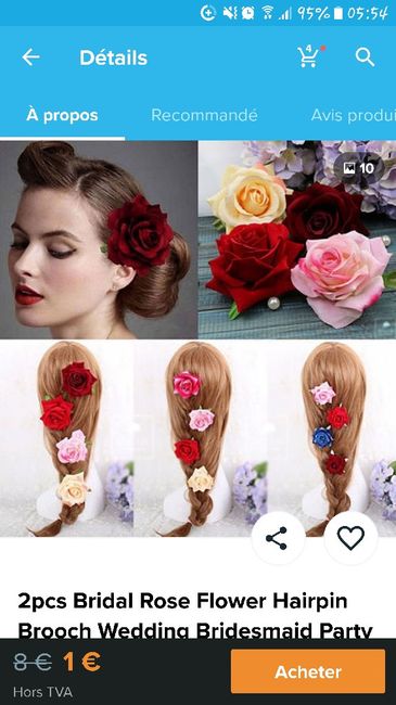 Bouquet de demoiselle d'honneur ou une fleur dans les cheveux 2