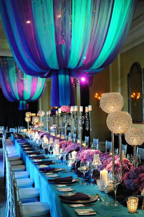 Déco bleu et violet