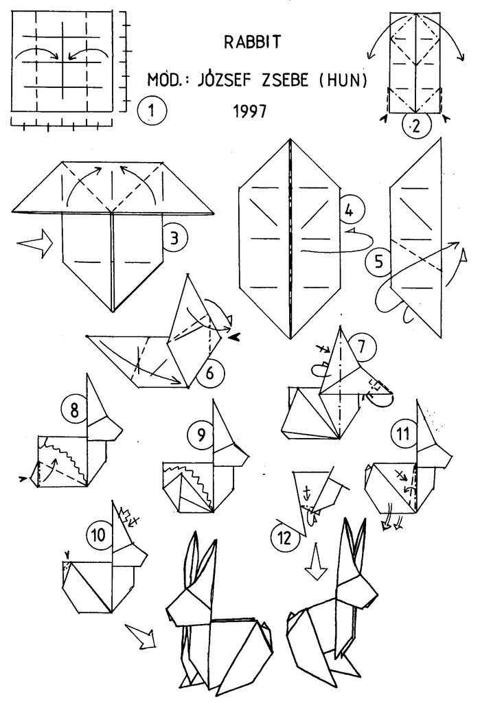 Lapin en origami