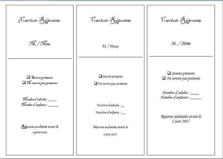 Coupon réponse