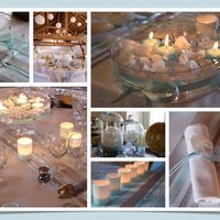 Déco turquoise, argent, blanc