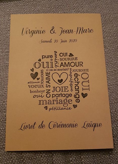 Livret de Cérémonie : vos avis?? 2