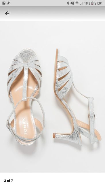 Chaussures de mariée argentées 2