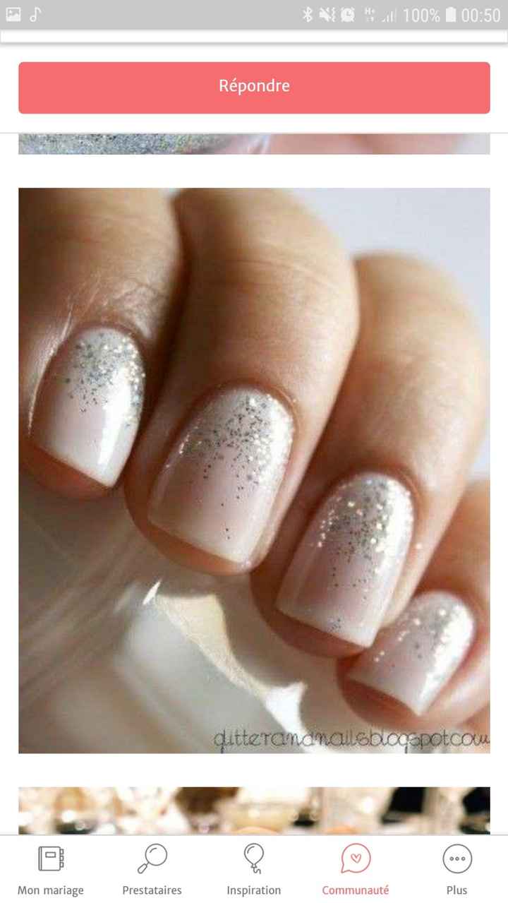 Ongle mariage pour ongles courts! - 3