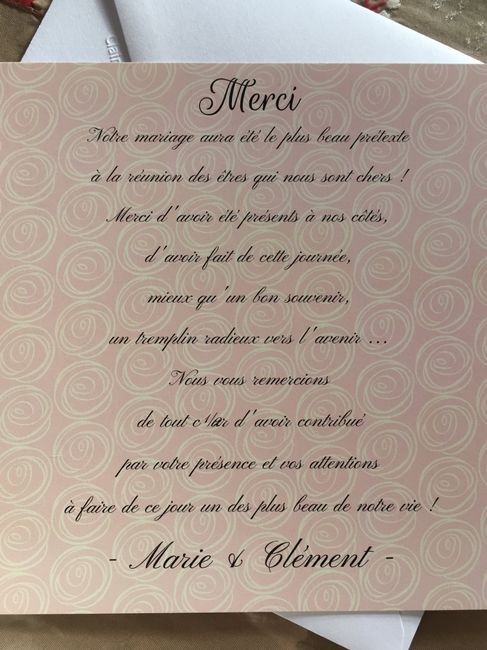 Carte de Remerciements 🤗🥰 - 2