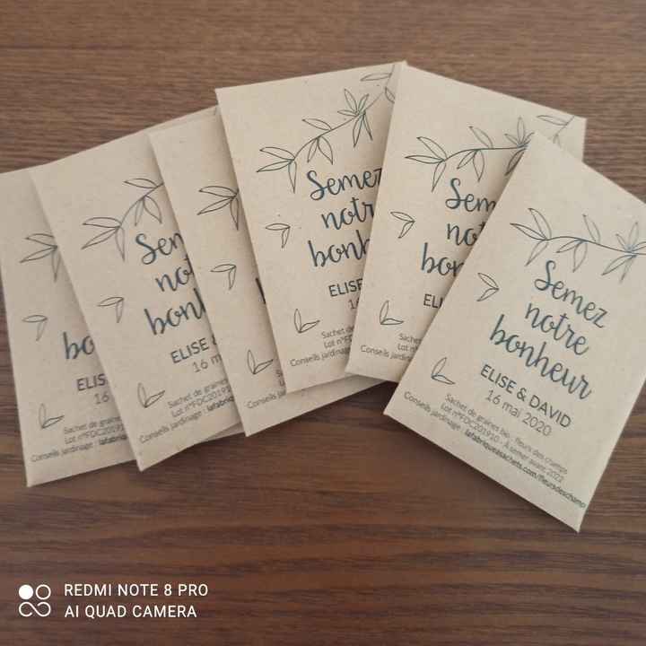 Cadeaux invités - sachets de graines - 1