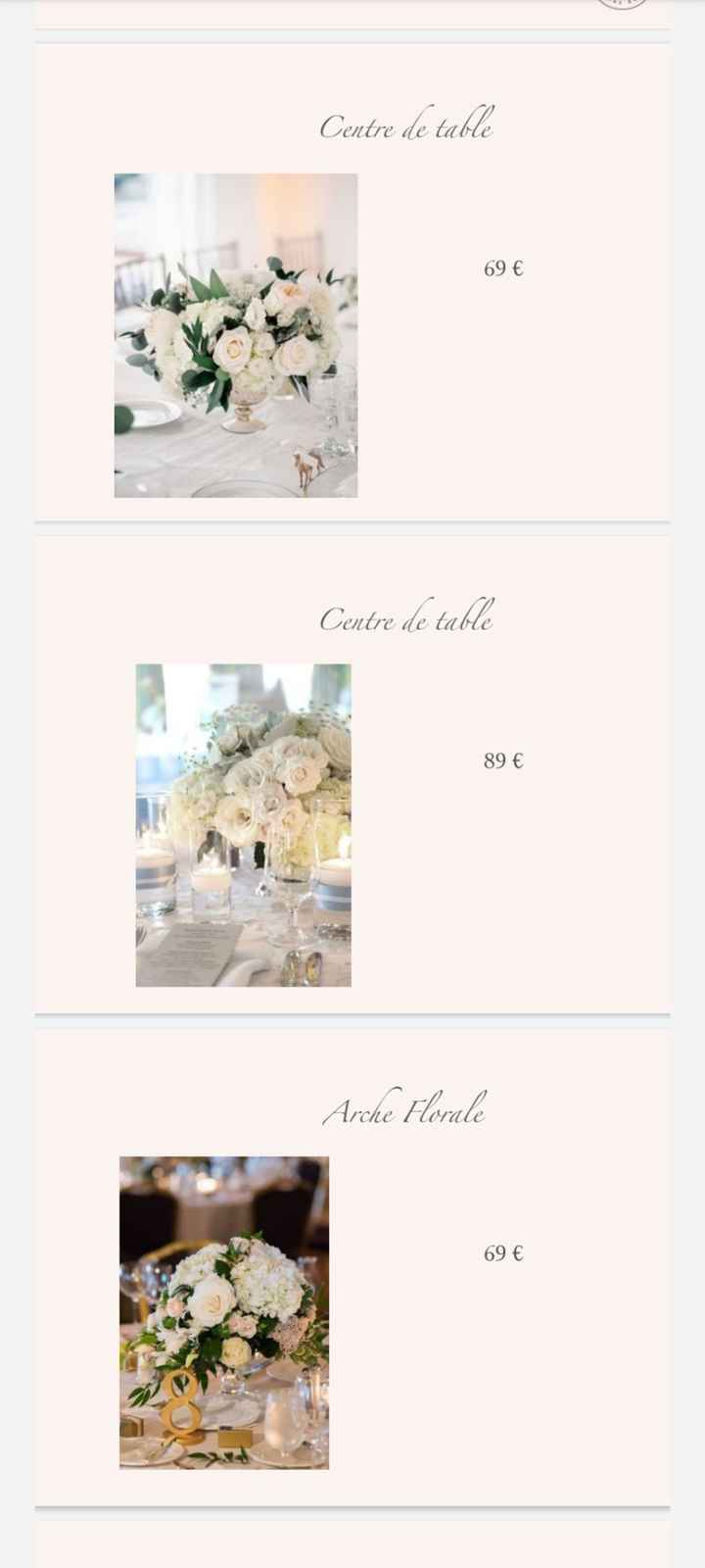 Prix bouquet centre de table - 1