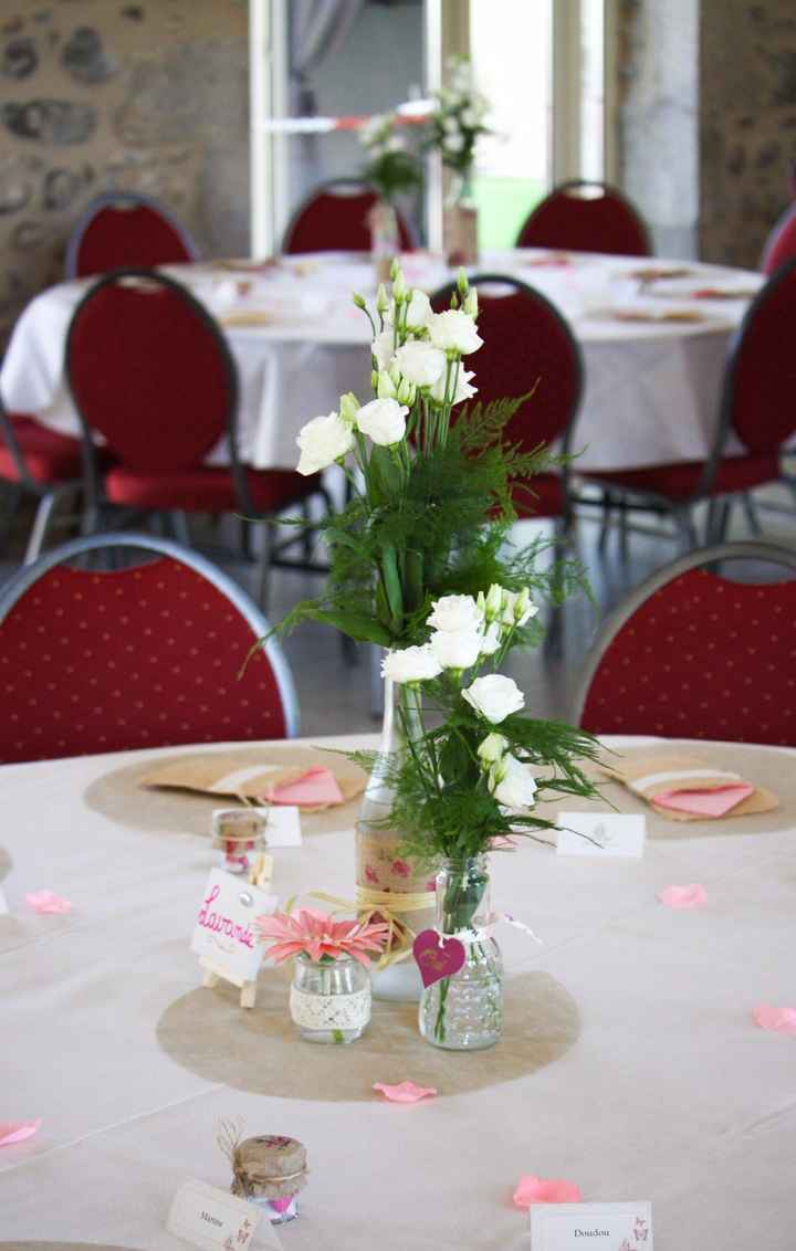 fleurs sur les tables 