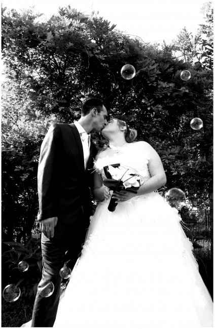 moi mari et moi sous les bulles