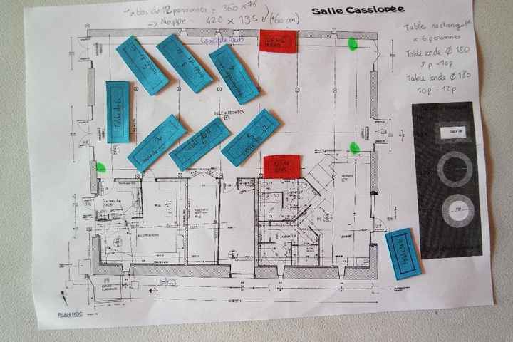 plan de salle à l'échelle