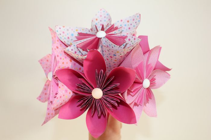 Bouquet de fleurs en papier personnalisable