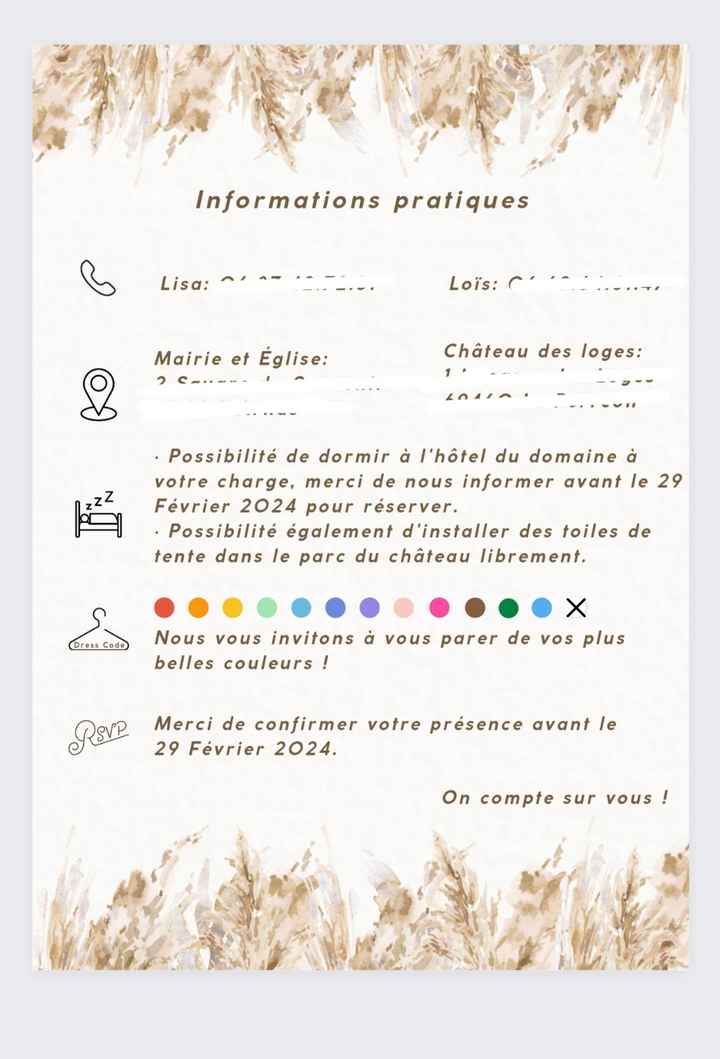 Dress code faire-part - 1