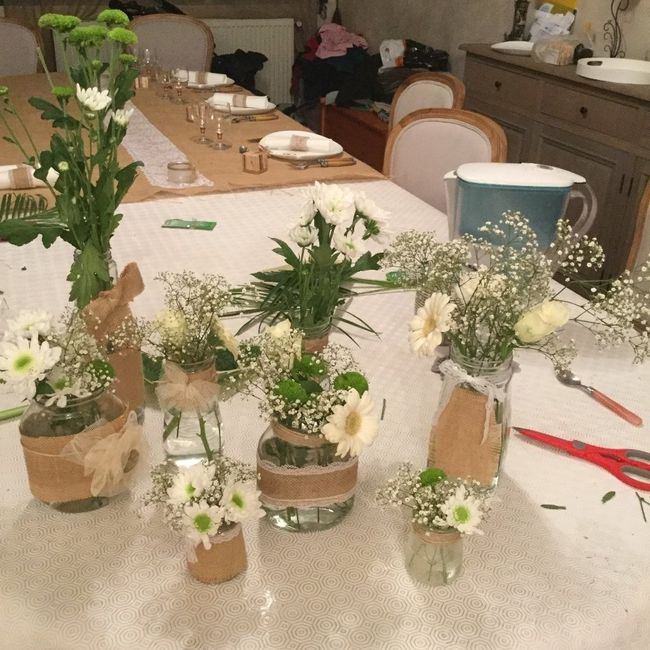 L'ensemble de mes compo floral