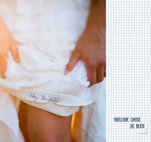 coudre quelque chose de bleu