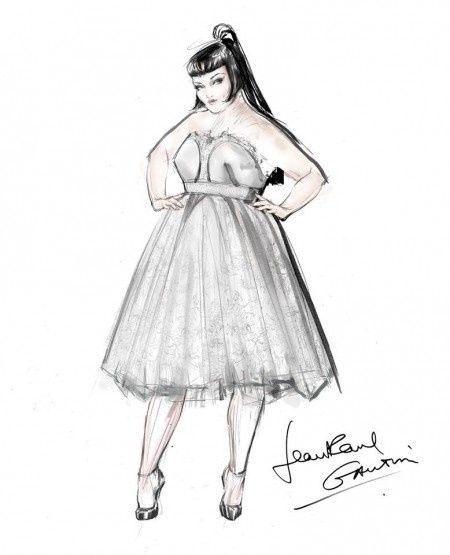 croquis robe Beth Ditto