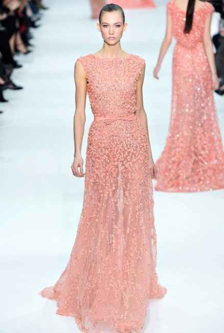 Robe pastel de la collection Elie Saab Haute-Couture 2012.