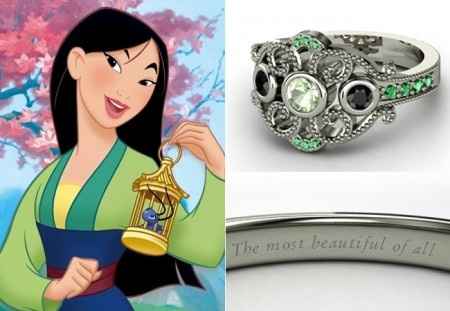 Bagues de fiançailles inspirées des princesses de Disney.
