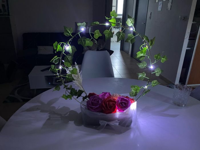 Cerceau fleurs centre de table 6