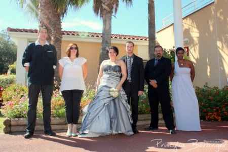 photos de nos témoins et parrain marrain de nos puces et nous 