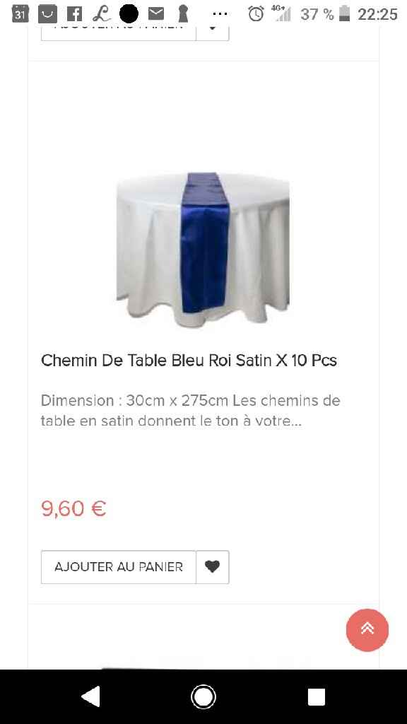 Chemin de table bleu roi - 1
