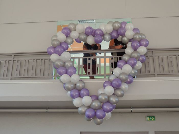 accrochage du coeur en ballon fait par nos soins