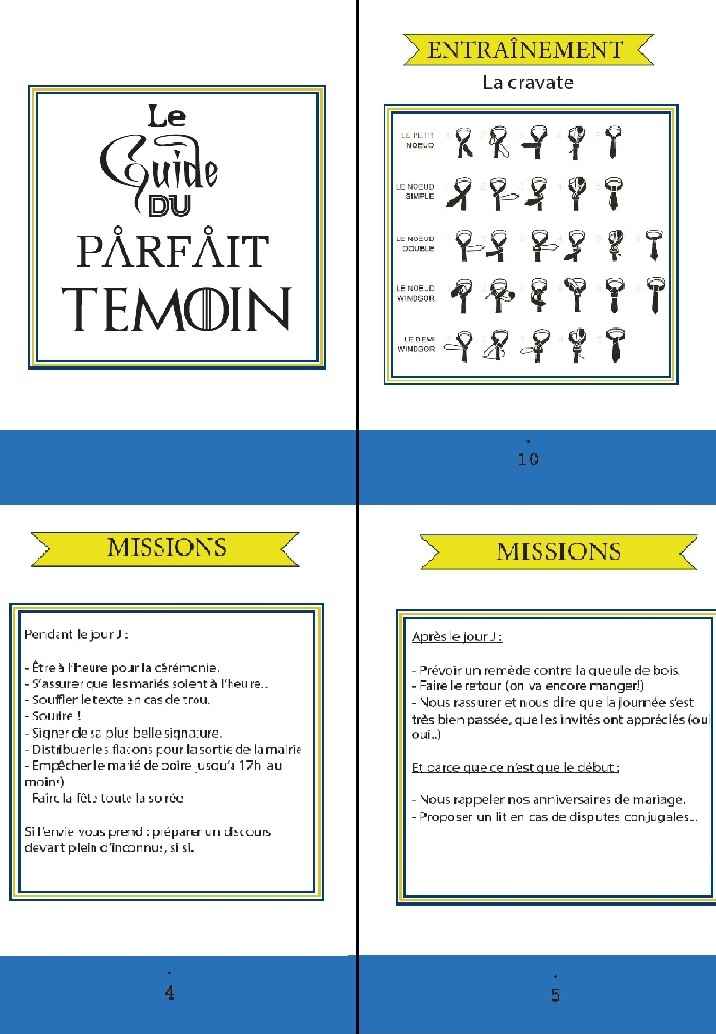 Livret du témoin