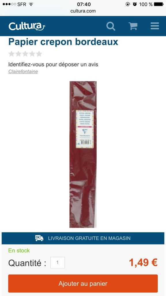 Fleur papier crépon - 1