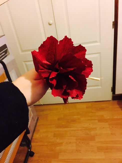 Fleur papier crépon - 2