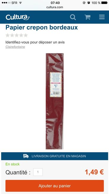 Fleur papier crépon - 1