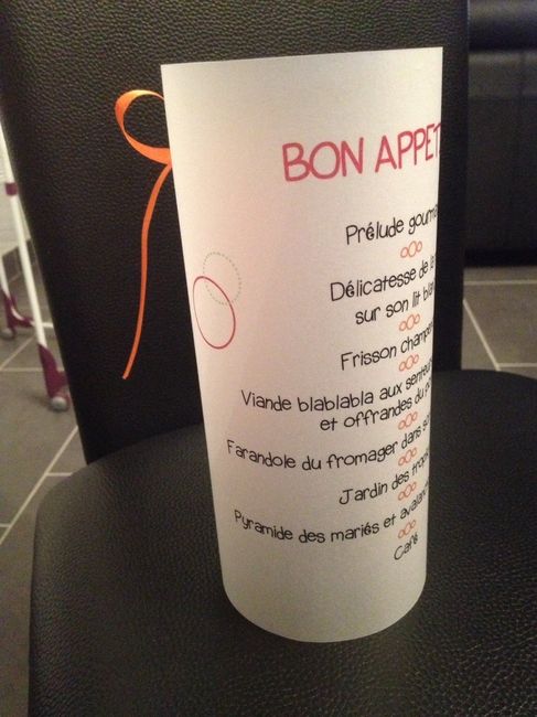 Menu photophore 