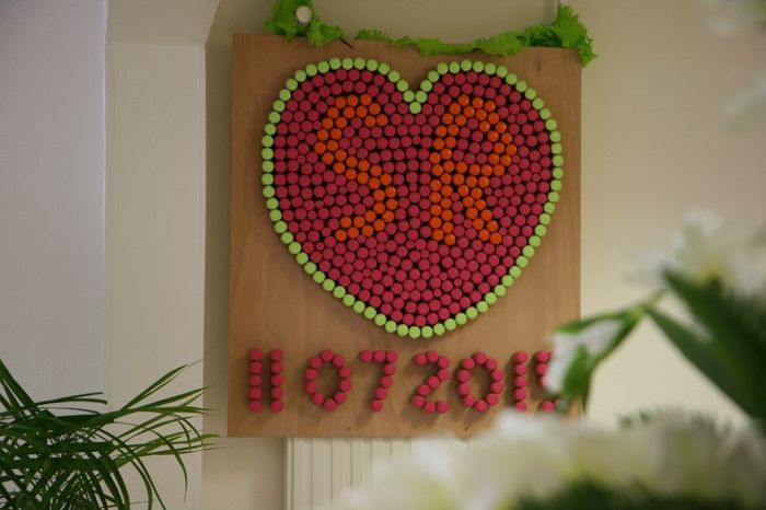 coeur en bouchons