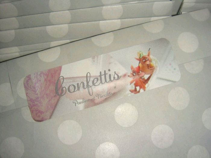 Pochettes confettis et mouchoirs larmes  de joie - 2