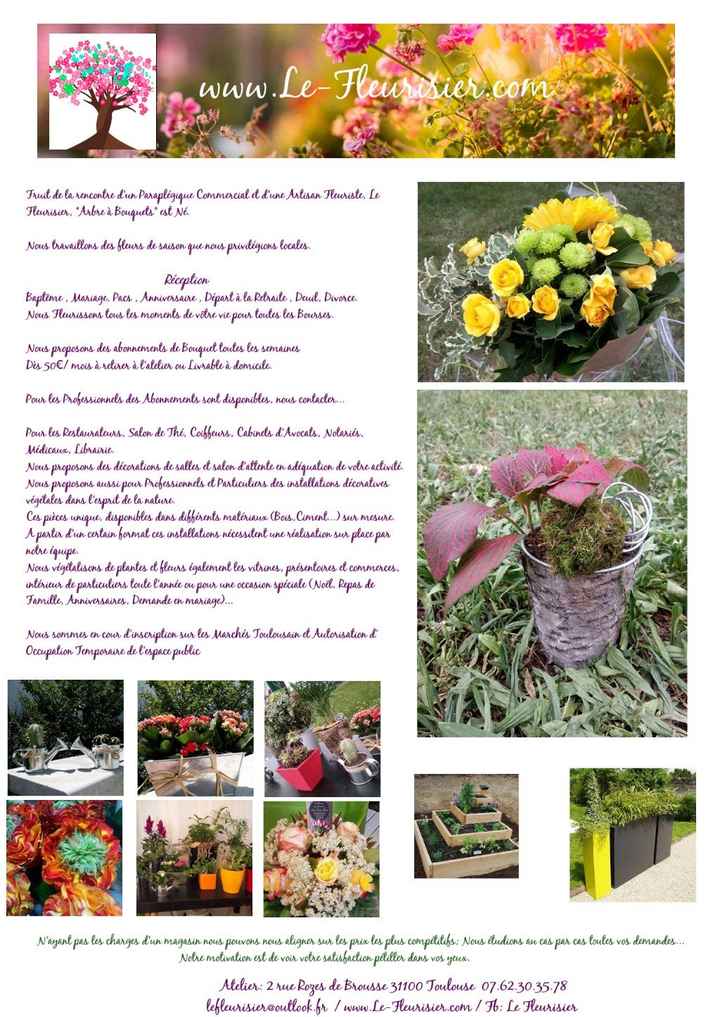 Présentation Le fleurisier Artisans à Toulouse