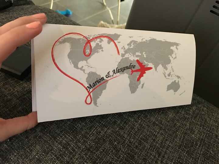 Faire part thème voyage - 1