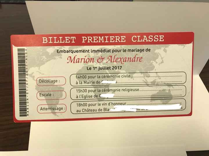 Faire part thème voyage - 5